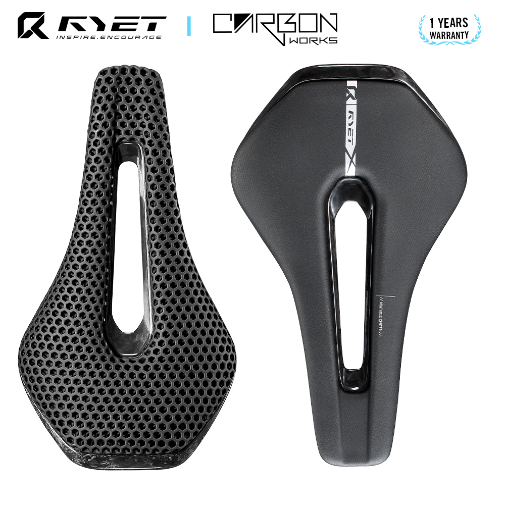 Mtb Saddle Lightweight - RYET 3D-Gedruckter Vollcarbon-Fahrradsattel, 135/145/155mm für MTB