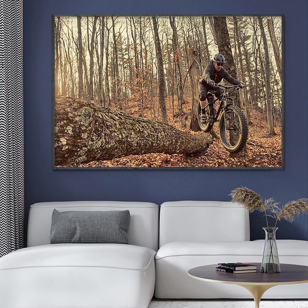 Mountain Biking Movies - SP082 Wandposter aus Seidentuch, Mountainbike, Geländeradfahren,