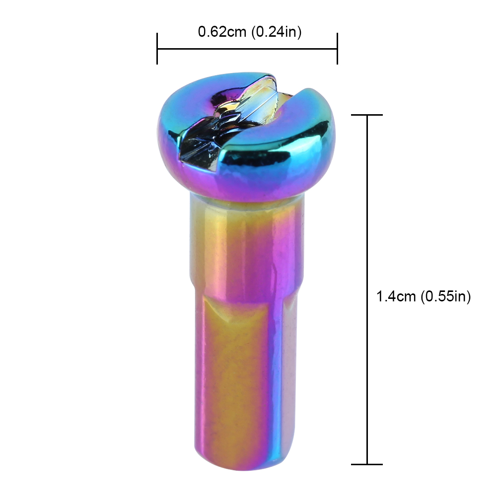 Mountain Biking Tips - 10 Stück Fahrrad-Speichennippel aus Aluminiumlegierung, 14G,