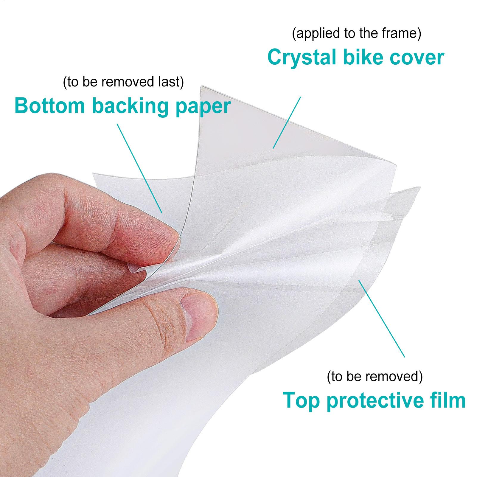 Chainstay Protector Wrap - Mountainbike-Rahmenschutz, transparenter PVC-Kratzschutz, Fahrradrahmenfolie für Rennrad-Ketten,