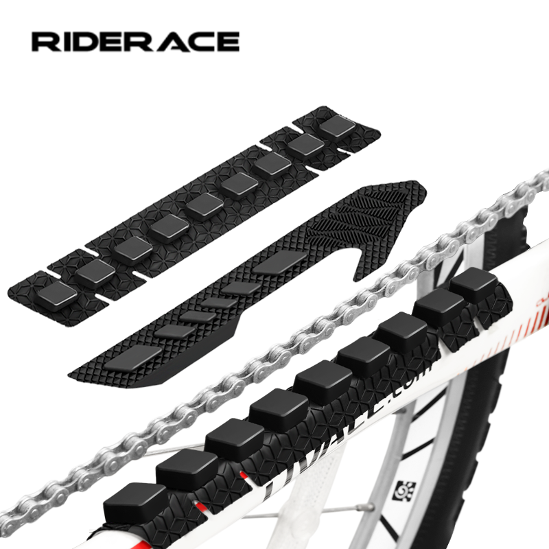 Chainstay Protector Wrap - Fahrradketten-Schutzaufkleber Fahrradkettenstangen-Schutzpolster MTB 3D Silikon Kettenstangen-Rahmenschutz