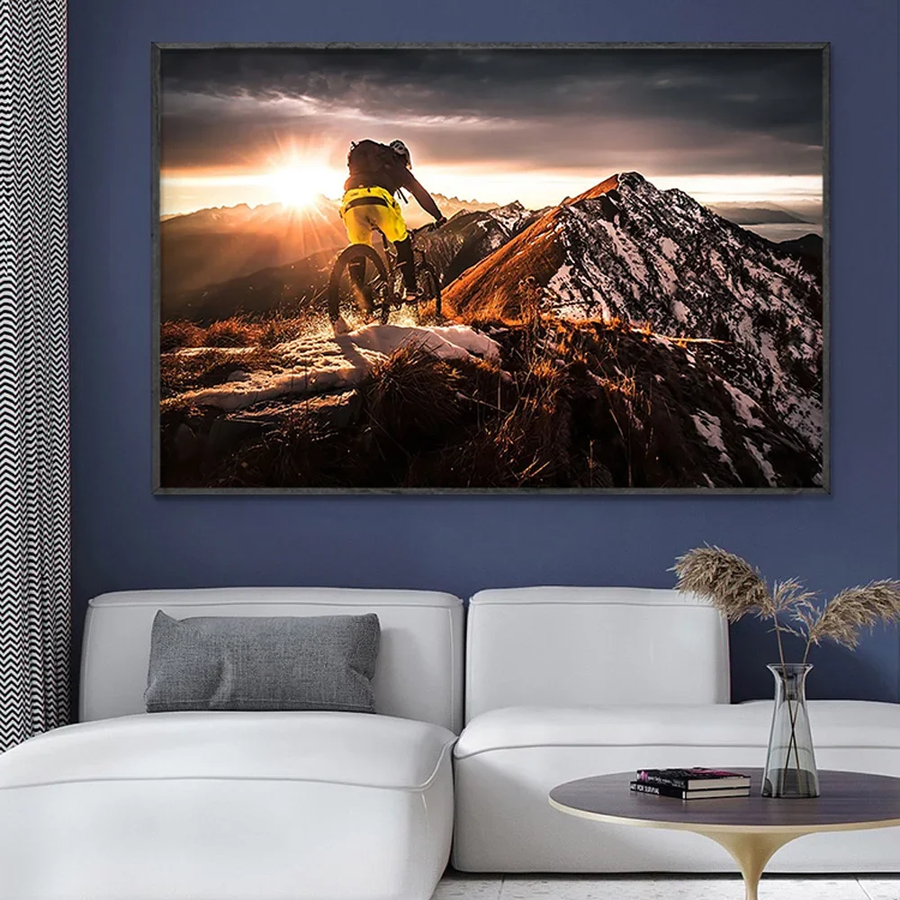 Mountain Biking Movies - SP080 Wandposter aus Seidentuch, Mountainbike, Geländeradfahren,